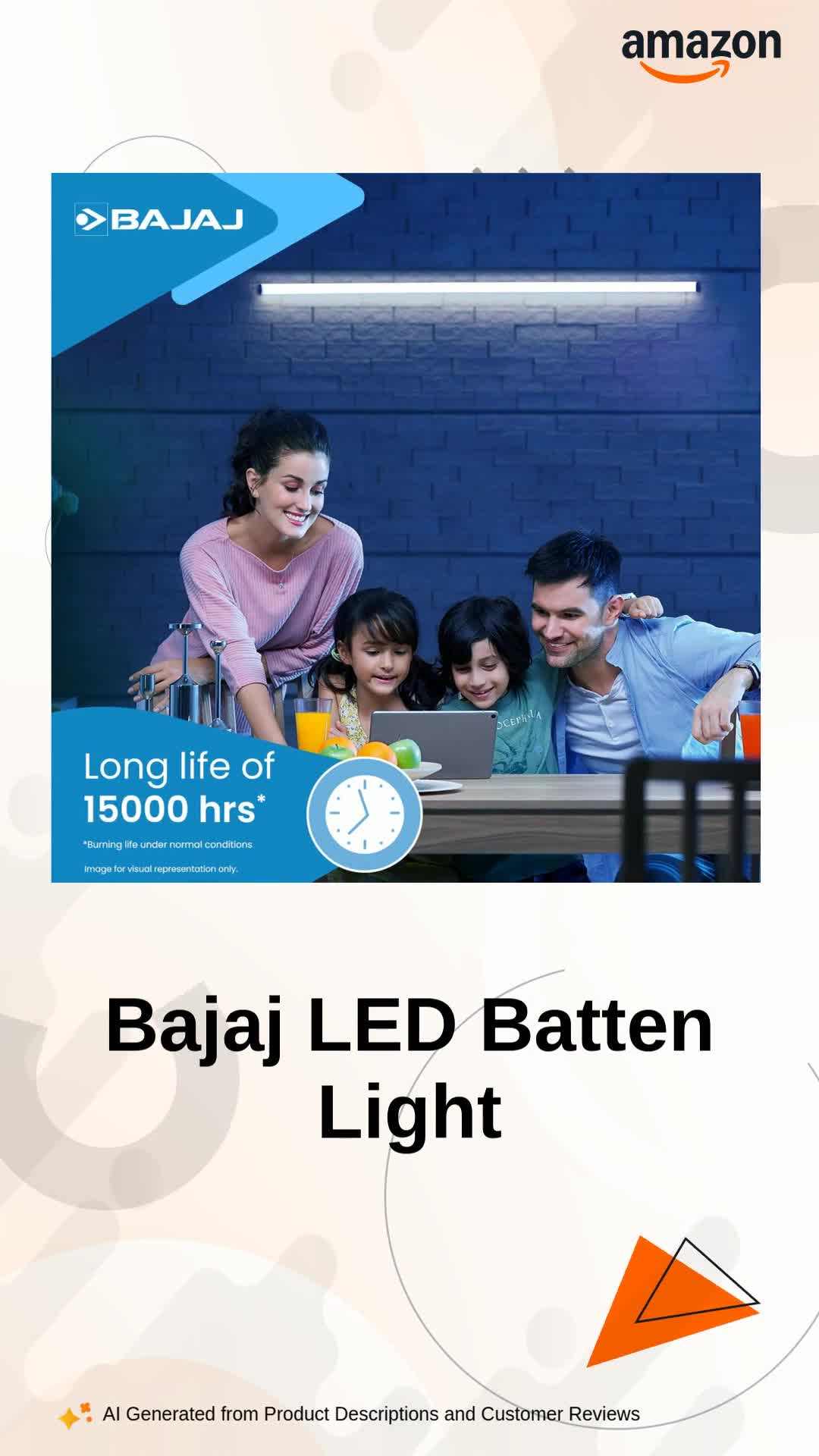 【美品】Led Light VT-7200CX/SET2 ① Buy Bajaj LEDZ Inverter Batten LED Tube Light 20W CDL | 2 Star